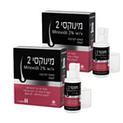 תכשיר לעידוד צמיחת שיער לאישה Minoxii 2% Hair Growth 4 Pack | Minoxi מינוקסי