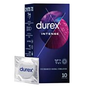 קונדומים Durex Intense עם צלעות ונקודות בתוספת חומר סיכוך | דורקס