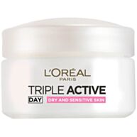 קרם לחות לפעולה משולשת לעור יבש ועדין Triple Active | L'Oreal לוריאל