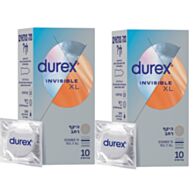 קונדומים Durex Invisible XL - מארז זוגי | דורקס